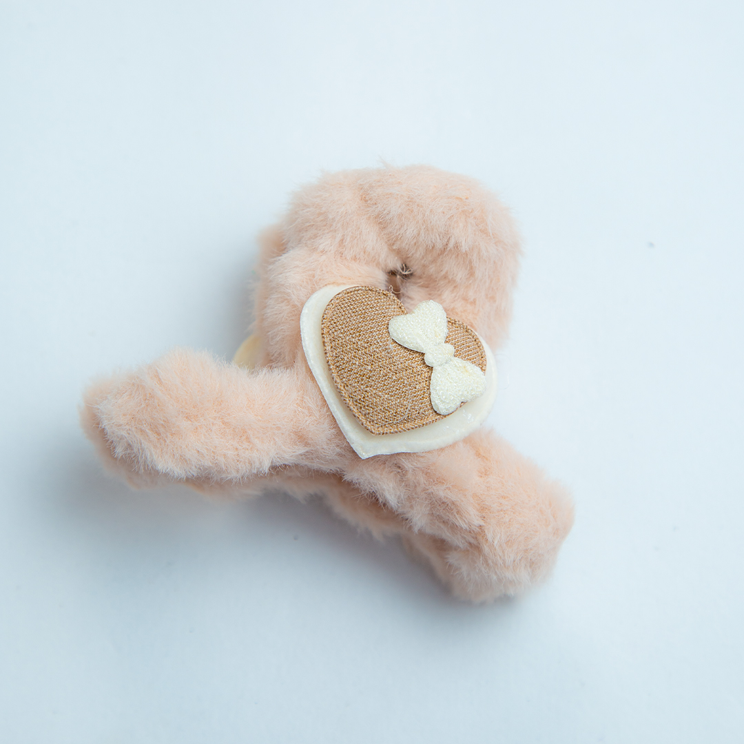Cute Heart Fluffy Hair Clip