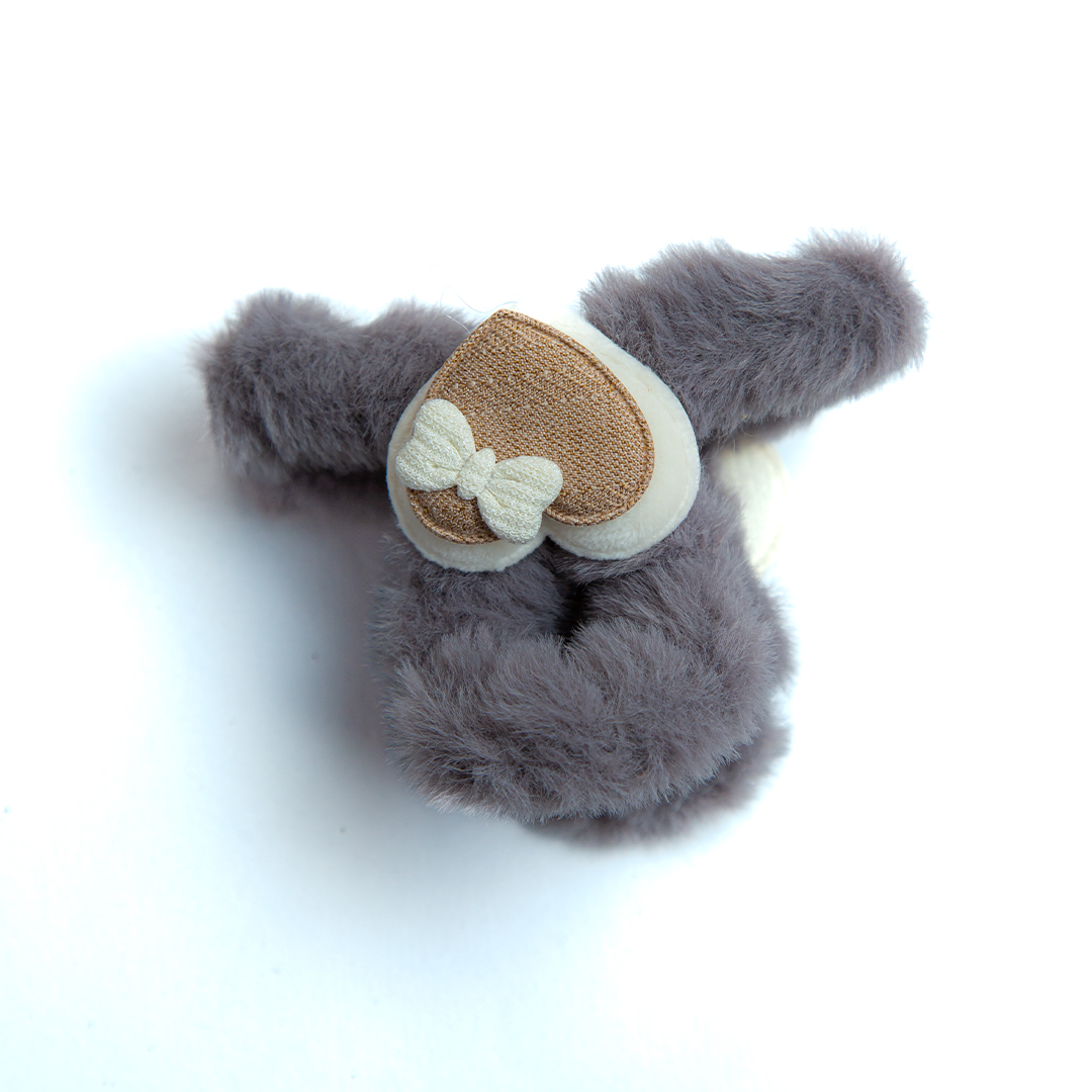 Cute Heart Fluffy Hair Clip