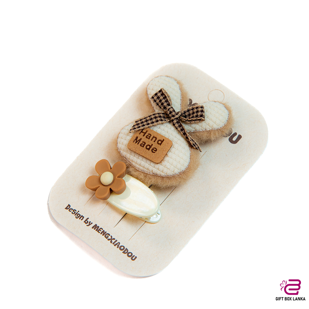Rabbit Fluffy Hair Clips  (D- 832)