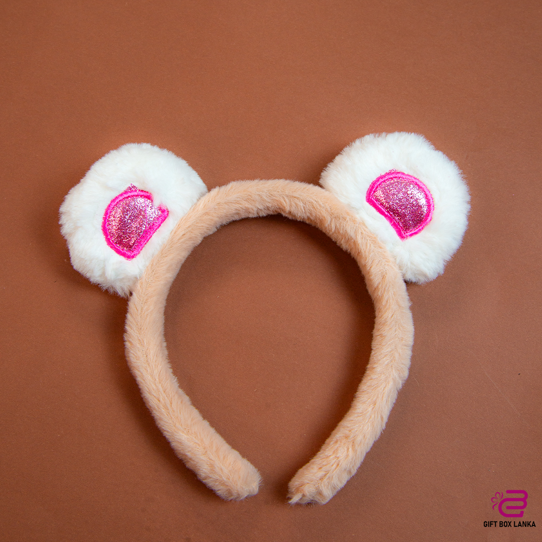 Bear Ear Cute Fluffy Hair Bands  (D- 1106)