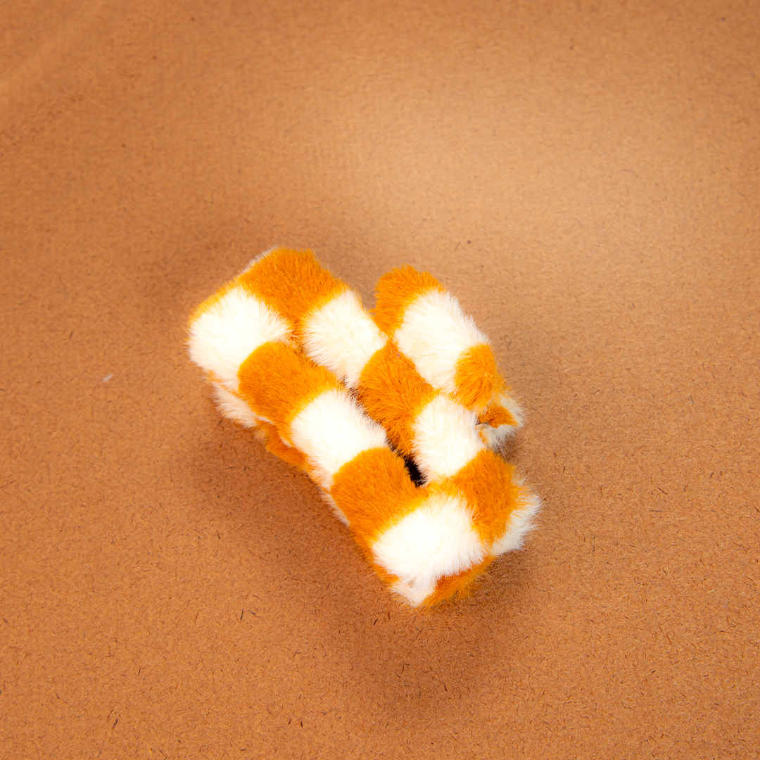 Two Tone Fluffy Hair Clip (D- 1132)