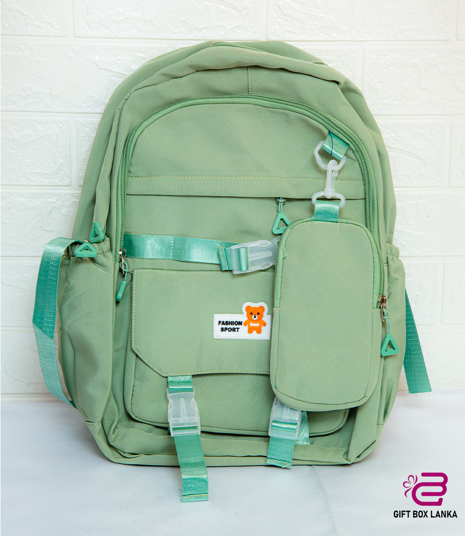 2Pcs Women's School Teenage Girl Backpack (D- 1197)