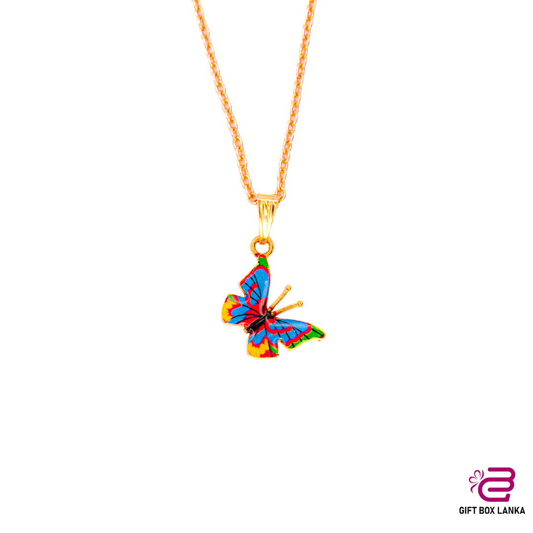Butterfly Rose Gold Necklace