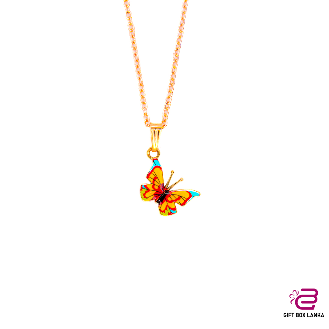 Butterfly Rose Gold Necklace