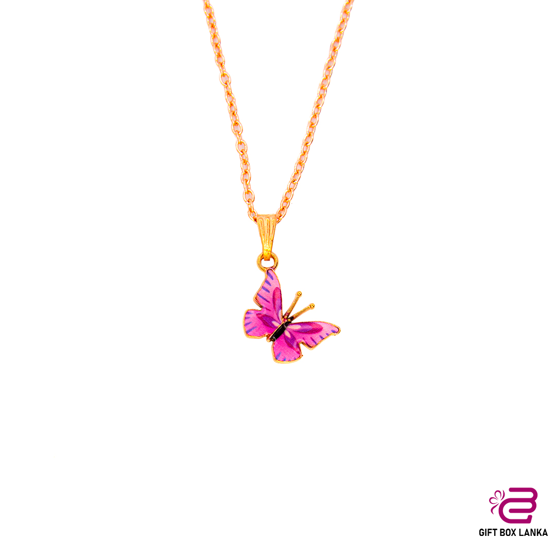 Butterfly Rose Gold Necklace