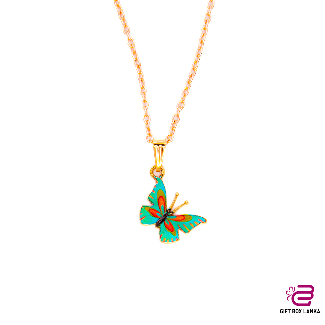Butterfly Rose Gold Necklace