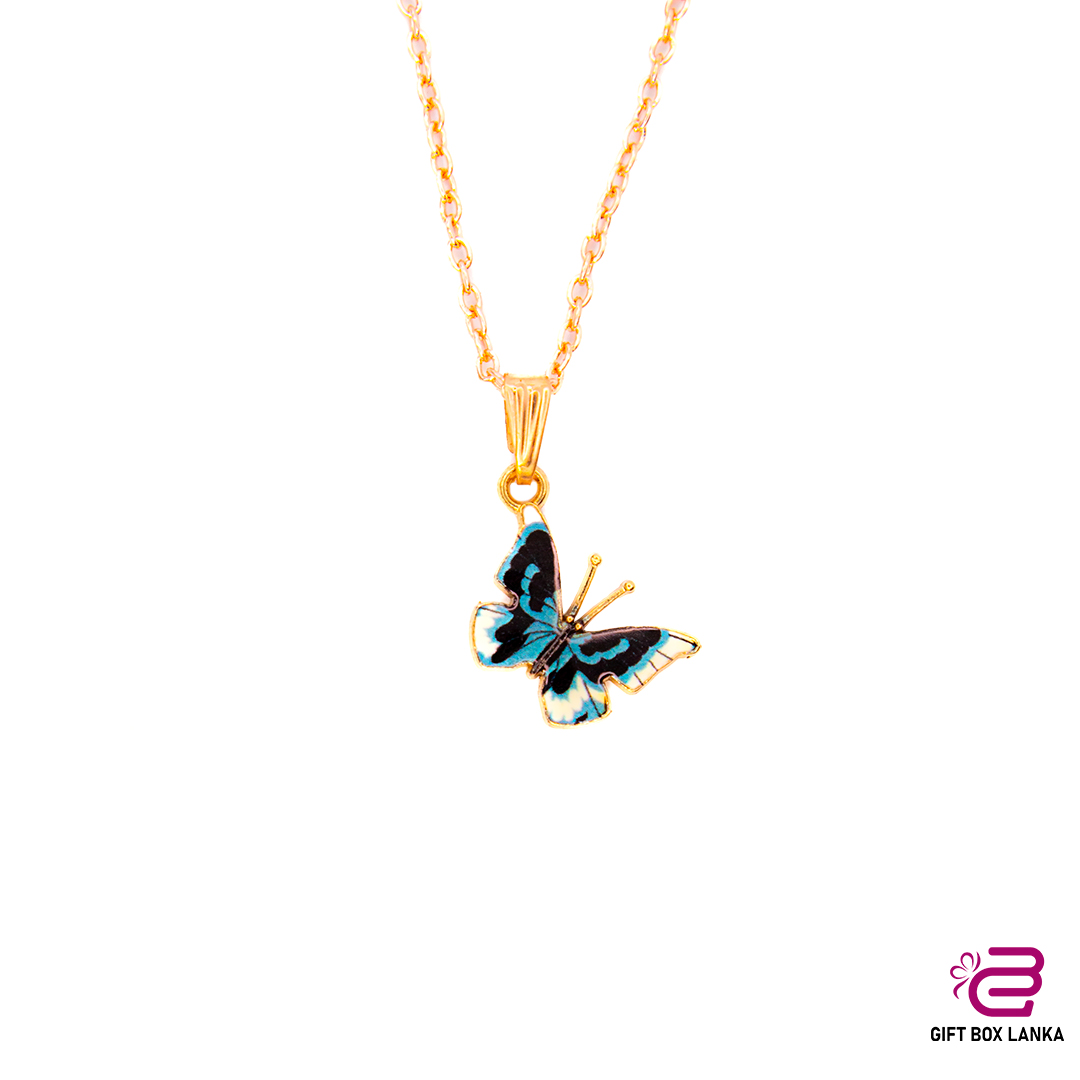 Butterfly Rose Gold Necklace