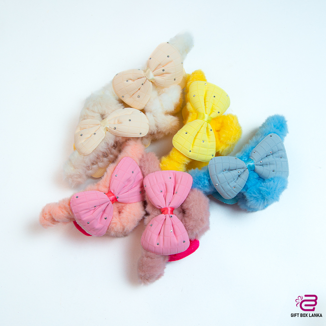 Fluffy Bow Big Hair Clip (D- 1107)