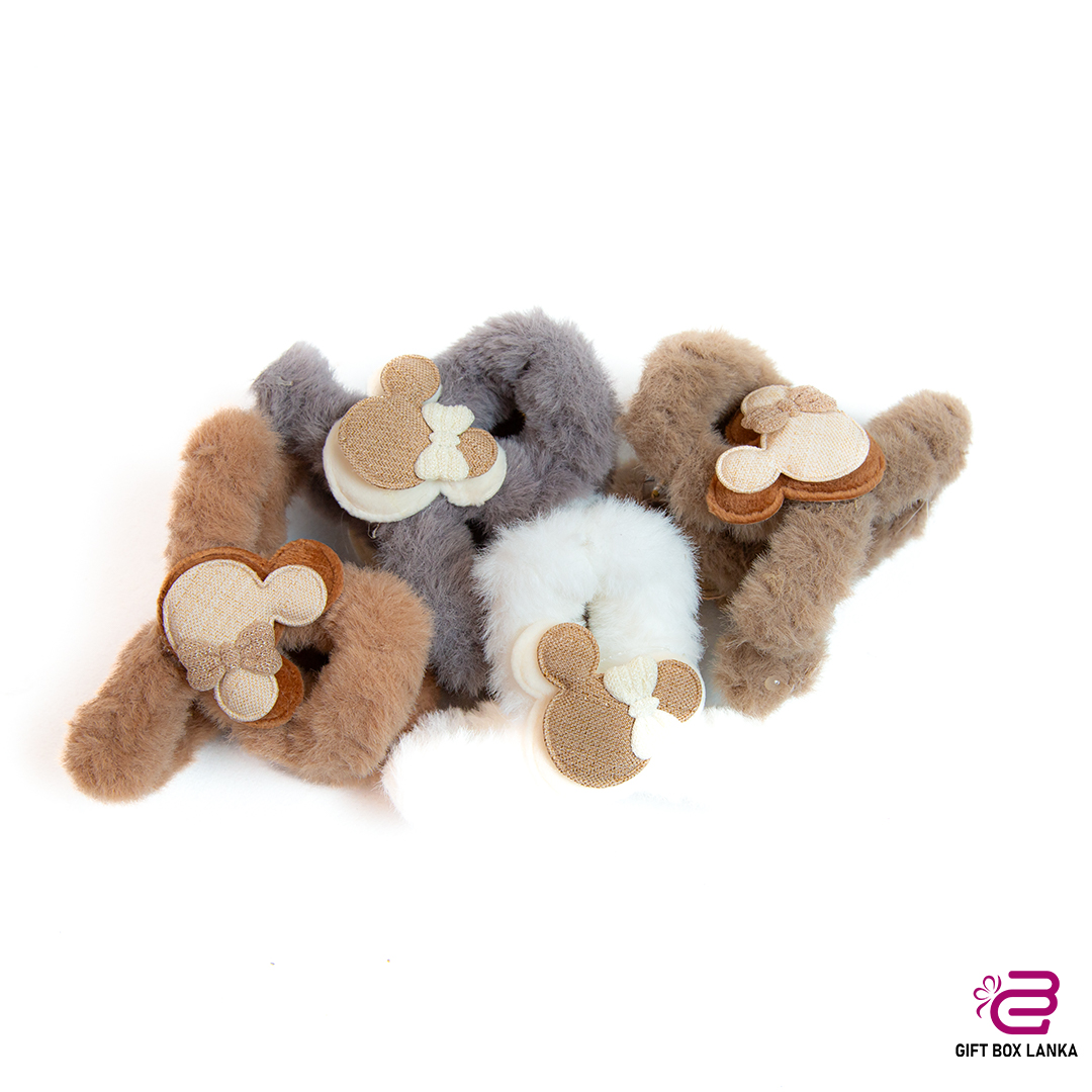 Cute Fluffy Hair Clips  (D- 1105)