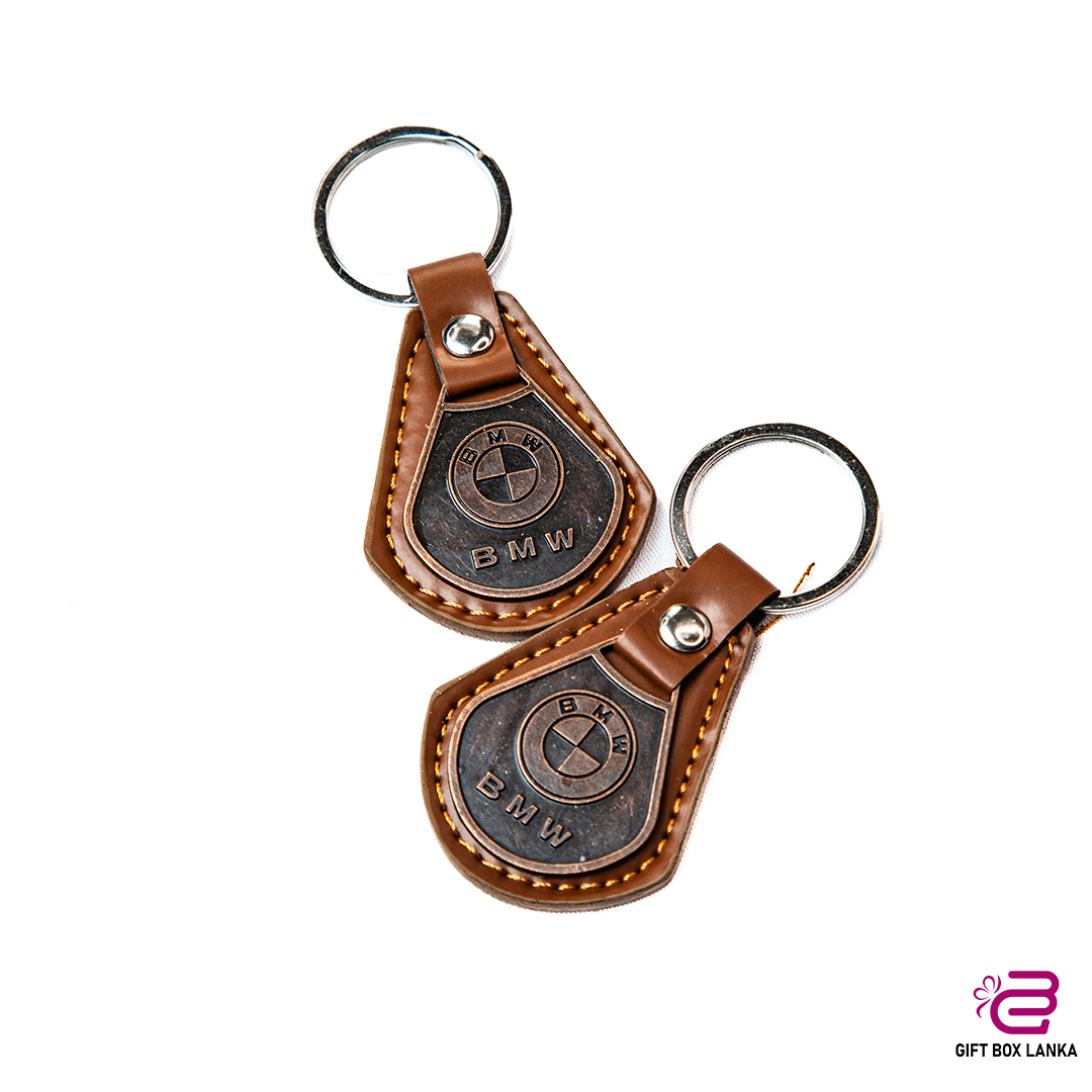 Leather Brown Vehicle Keytag - BMW