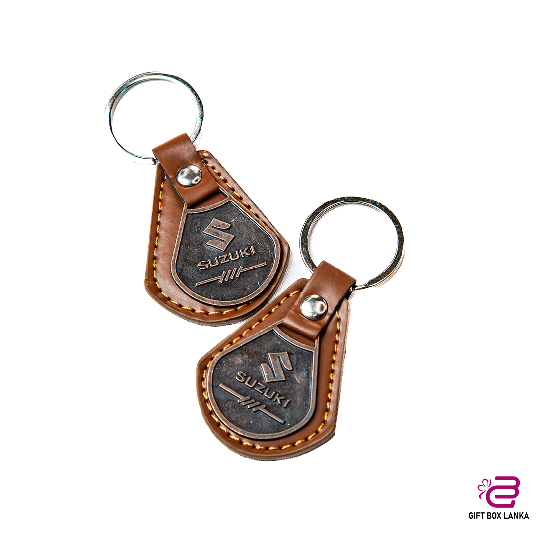 Leather Brown Vehicle Keytag - SUZUKI