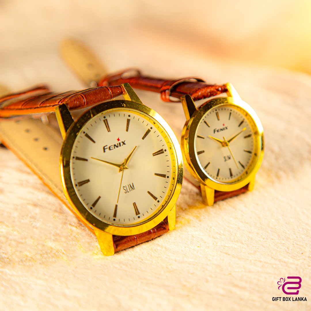 Leather Strap Couple Watches (D- 1252-2)