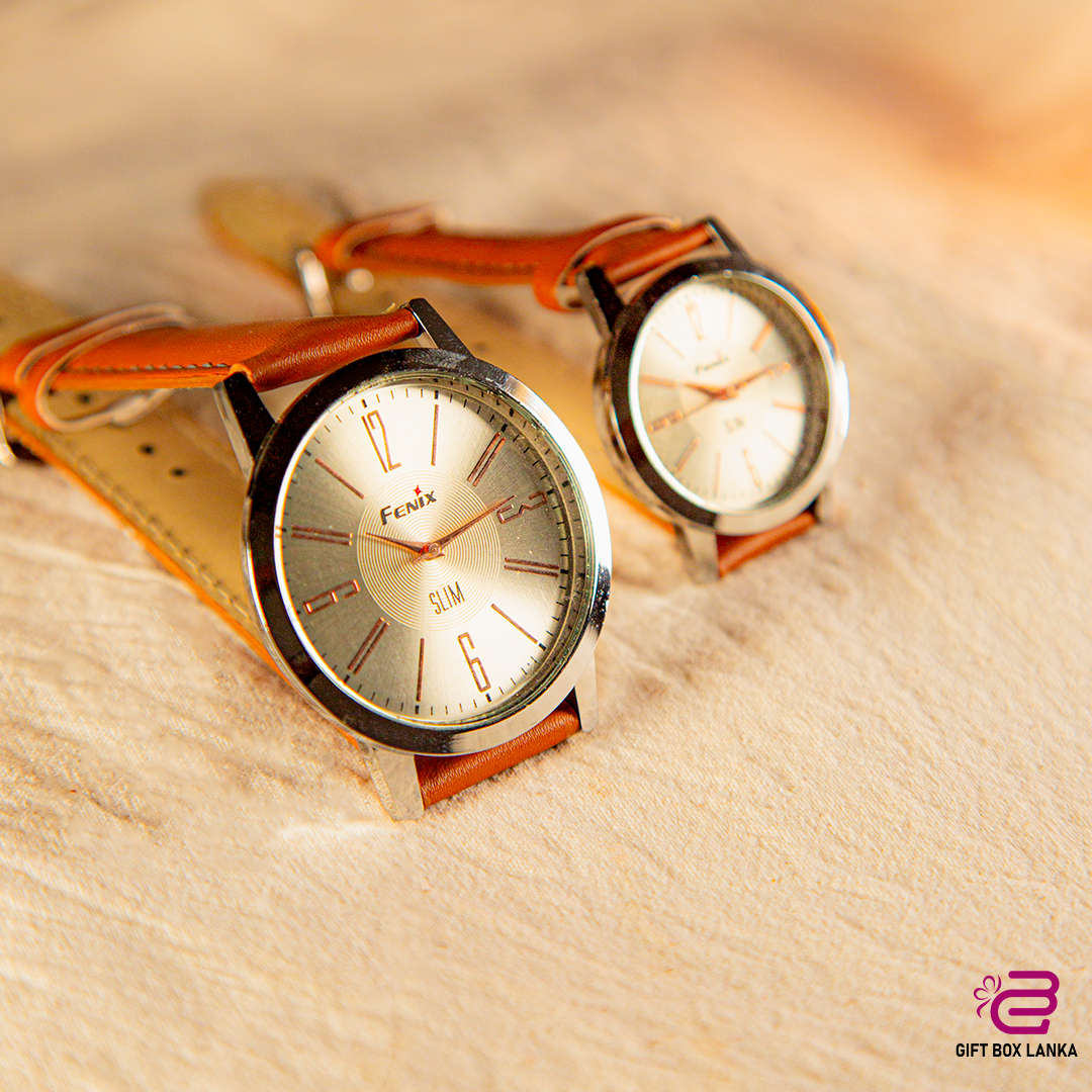 Leather Strap Couple Watches (D- 1252-3)